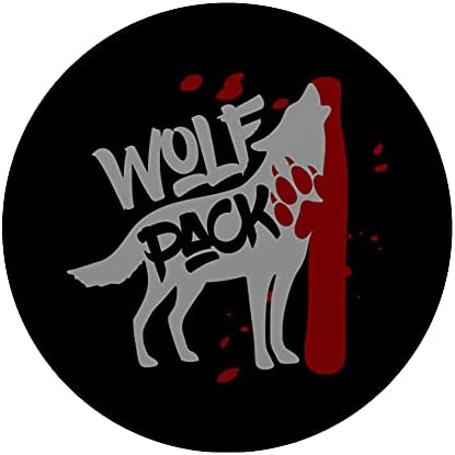 Wolf Pack - Howling Wolf s Wolves Paw Print Popsockets Popgrip koji se može zamijeniti