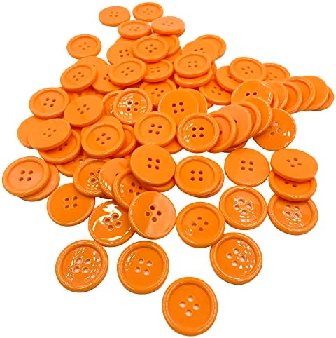 1 inčni narančasta gumba za smolu od 25 mm šivanje gumba za smole za odjeću za odjeću DIY zanatski ukras pakiranja od 100 A667