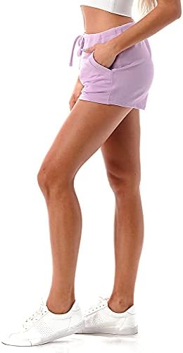 Sheismin ženske aktivne znojne kratke hlače - 2 pakiranja francuskog terry atletskih salona vuče elastične džepove struka casual hlače