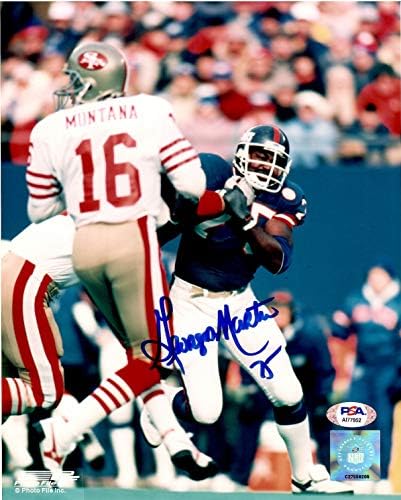 George Martin Autographed potpisao 8x10 Photo NFL New York Giants PSA CoA