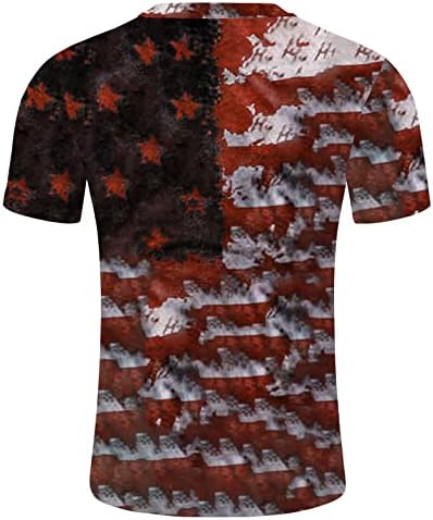 XXBR Patriotske majice za muškog vojnika kratkih rukava 4. srpnja Američka zastava grafički tinejdžeri vrhovi ljetne povremene majice