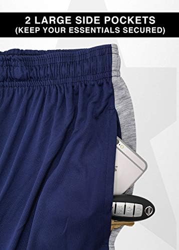 Poništite kratke hlače za muškarce, muške atletske kratke hlače s džepovima muški trening koji trči kratke hlače dri-fit color blok