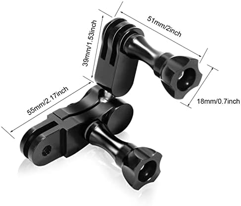 Nastavci Camera Magic ARMINS ADAPTERS za GoPro, 360 ° rotacijski univerzalni aluminijski ekstenzijski kaciga za GoPro Hero 10 9 8 7