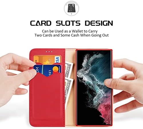 Starinski torbica-novčanik za Samsung Galaxy S23 / S23 Plus / S23 Ultra, kožna torbica-novčanik s gornjim poklopcem i držačem za kartice,