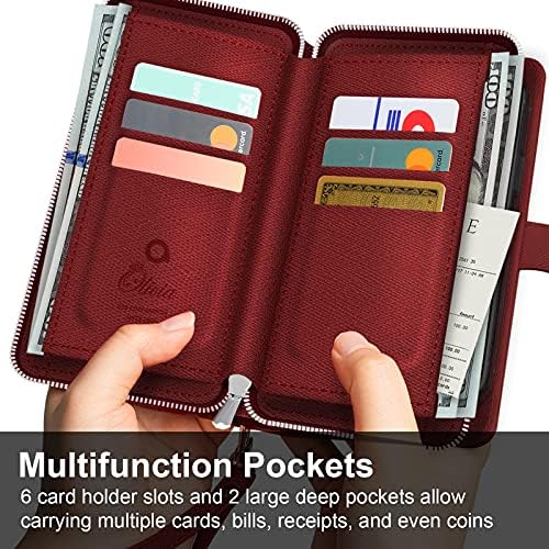 Torbica-novčanik JUST4YOU Galaxy S9 Plus munje remen-držač za kartice premium klase od umjetne kože, s gornjim poklopcem Folio Case