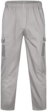 Muškarci Sweatpants Sportske hlače konop labavi struka Čvrsta boja labavi sportski muški džepni trening trčanje hlače.