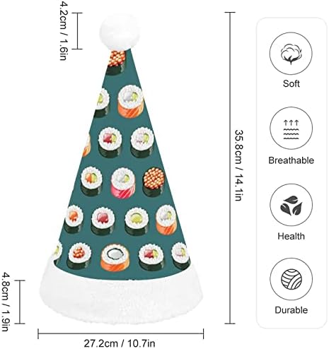 Set sushi Božićni šešir personalizirani šešir Djeda Mraza smiješni Božićni ukrasi