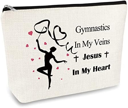 Pokloni za gimnastiku za žene poklon za ljubitelje gimnastike poklon za kršćansku gimnastičarku kozmetička torba inspirativni poklon