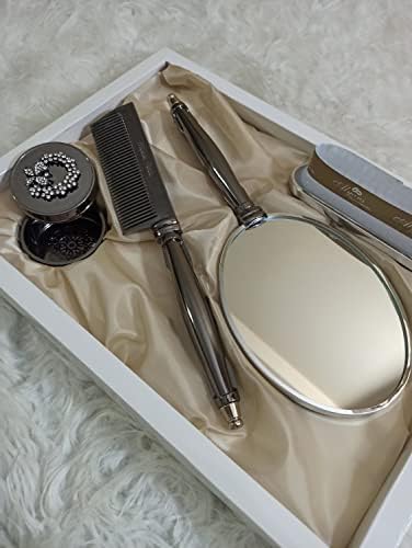 Personalizirani ručni set četkica za kosu s ogledalom za šminkanje