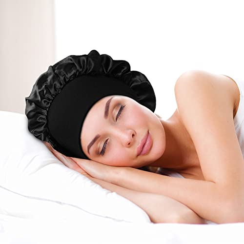 3 pakiranja svilene kape za spavanje za kovrčavu kosu velike kape za Njegu Kose satenska kapa za spavanje noćna kapa za žene