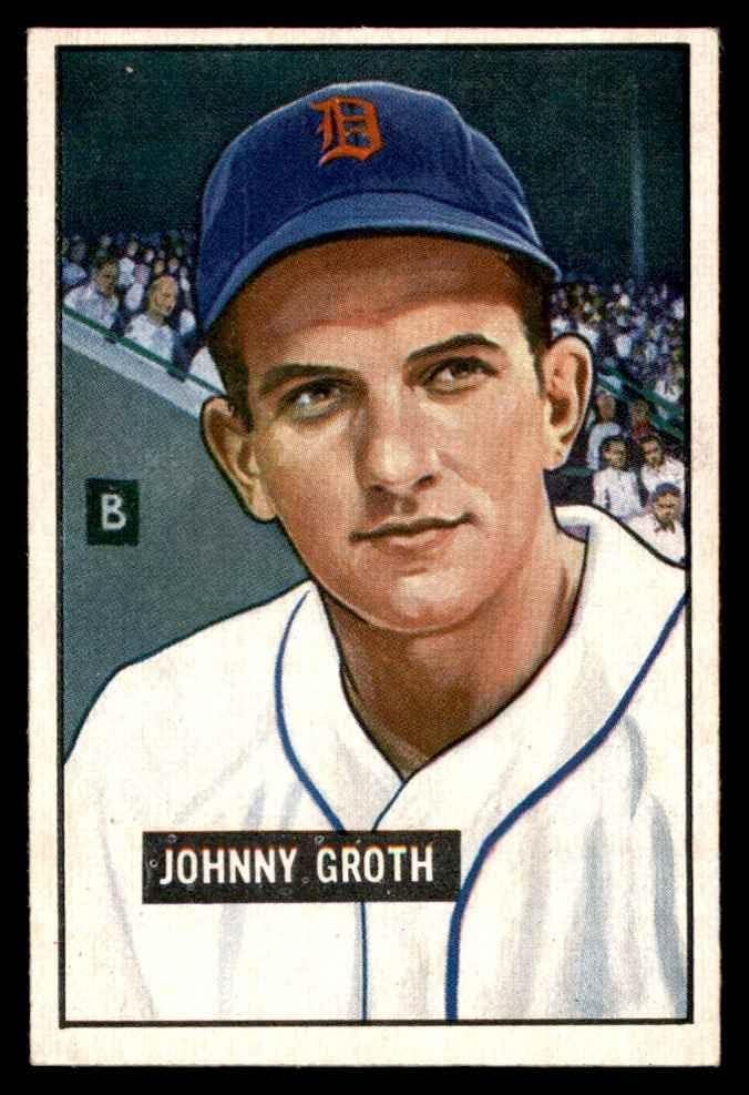 1951. Bowman 249 Johnny Groth Detroit Tigers Ex/MT Tigers