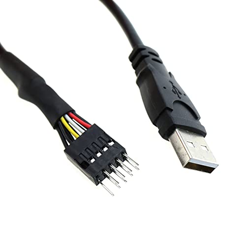 9-pin USB kabel za spajanje matične ploče na USB priključak LUORNG Crna 9-pinski konektor USB IDC Dupont na jedan priključak USB 2.0
