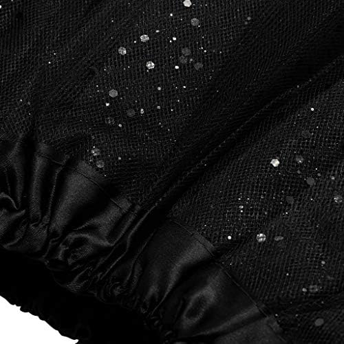 Harajuku ljeto 3 slojevita kratka suknja odrasle žene Paillette elastične suknje za žene trendi tutu plesa mini suknja crna