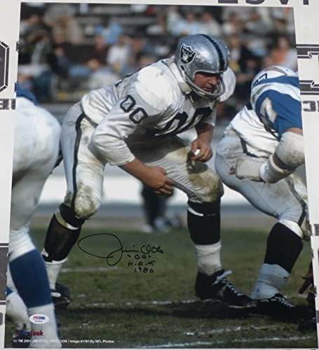 Jim Otto potpisan potpisani Raiders nogomet 16x20 POTHA PSA/DNK slika Autogram 00 - Autografirane NFL fotografije