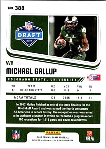2018. rezultat 388 Michael Gallup Colorado State Rams Rookie RC Football Card