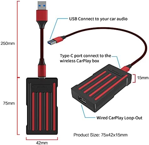 Mirabox carplay bežični adapter bluetooth odašiljač dongle pretvara tvornica wired carplay u 5 g wifi bežični carplay kompatibilan