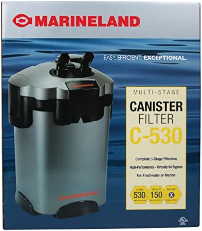 Višestupanjski filtar spremnika za akvarij od 100 do 150 galona/530 g/h, jednostavan za održavanje