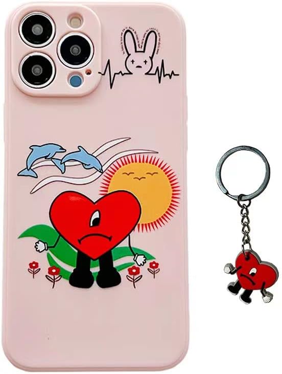 Kabuky Cool Case kompatibilan s iPhone 13 Pro Max sa slatkim lancem ključeva, loš futrola za zaštitu modnih zečja zečja