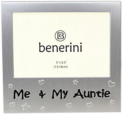 Benerini 'ja i moja tetka' - poklon okvira za fotografiju - 5 x 3.5 - aluminijski poklon srebrne boje za nju
