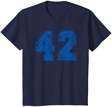Baseball dres 42 Plava Vintage majica sa sretnim brojem