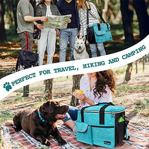 Putna torba za pse za pse, organizator odobren od strane zrakoplovne tvrtke s višenamjenskim džepovima, spremnikom za hranu i sklopivom