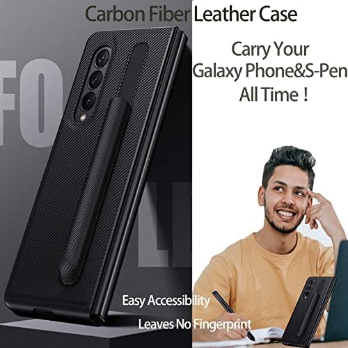 Torbica Galaxy Z Fold 3 s držač olovke-Torbica Z Fold 3 telefona Galaxy i S-Pen sa sveobuhvatnu zaštitu, torbica za Samsung Galaxy