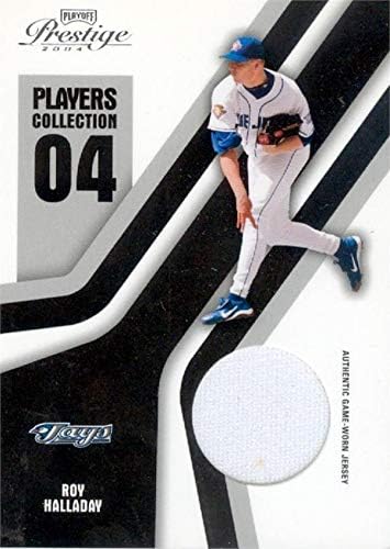 Roy Halladay igrač istrošen Jersey Patch Baseball Card 2004 doigravanje prestižnih igrača kolekcija PC82 - MLB igra korištena dresova