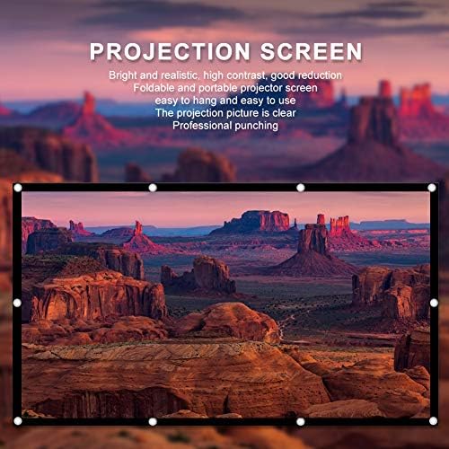 60-150 inčni prijenosni zaslon projektora, sklopivi 16: 9 HD Poliester Projekcijska projektiranja za ekran zaslon za uređenje kućnog