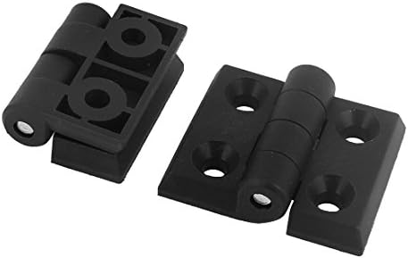 Aexit 2pcs hardver crne kapije plastika za zamjenu sklopivog šarka za poklopce za kućne kapije vrata 53 mmx45 mm