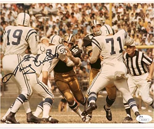 Colts Johnny Unitas potpisao je 8x10 Photo White Jersey James Spence JSA CoA - Autografirane NFL fotografije