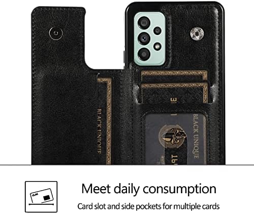 Osnovni torbica CCSmall za Samsung Galaxy a a53 s držačem za kartice i postoljem, minimalistički luksuzna torbica-novčanik od umjetne