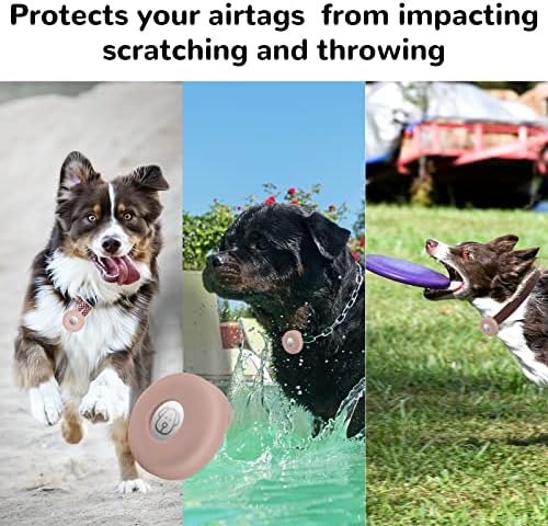 Držač AirTaga za ovratnik za pse, Caisateq silikonski Apple zaštitni zračni oznaka za oznake za zračne oznake za 0,8-1,2 inch za kućne