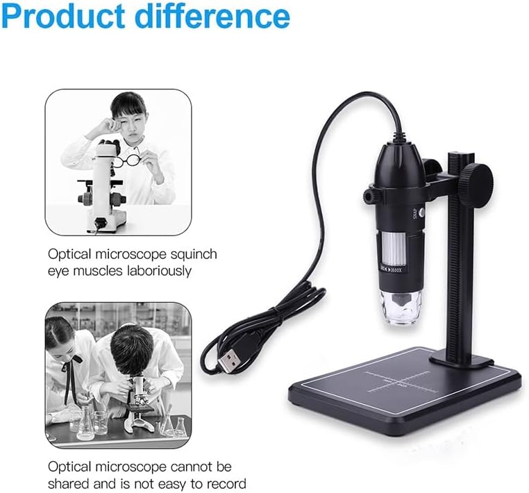 Komplet pribora za mikroskop za odrasle 1600nd profesionalni digitalni mikroskop 8 LED dioda 2MP elektronski mikroskop za zumiranje
