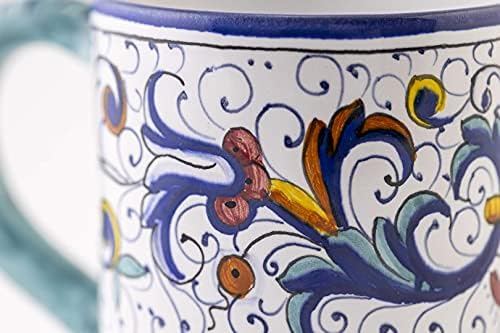 Thathearte.com - Talijanska keramička šalica Ricco Deruta Blu - Ručno napravljena šalica za kavu, talijanska keramika Deruta, obojena