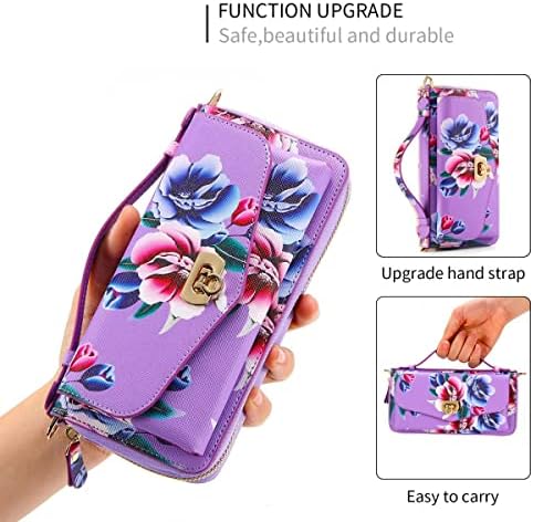 LITOU Kompatibilan sa Samsung Galaxy A54 5G(2023) Torbica-novčanik za žene s odvojivim magnetnim torbica za telefon, nositelj kartice