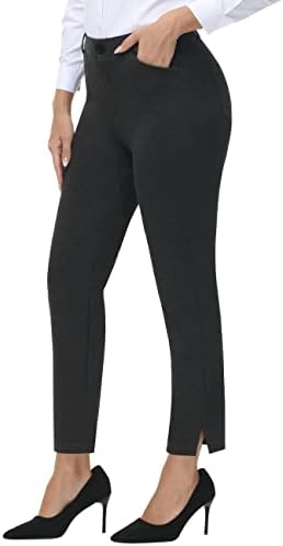 Puweer Capri hlače za žene odjeveni posao casual rastezljive tanke izravne ženske haljine hlače s džepovima