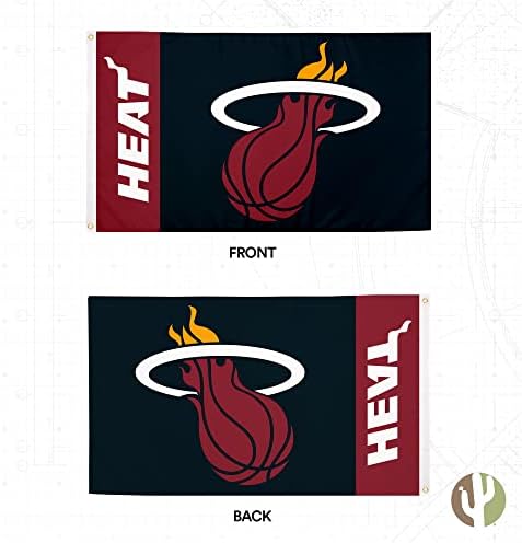 Desert Cactus Miami Heat Team NBA Nacionalno košarkaško udruženje poliesterski zatvoreni vanjski 3 stopa x 5 stopa zastava