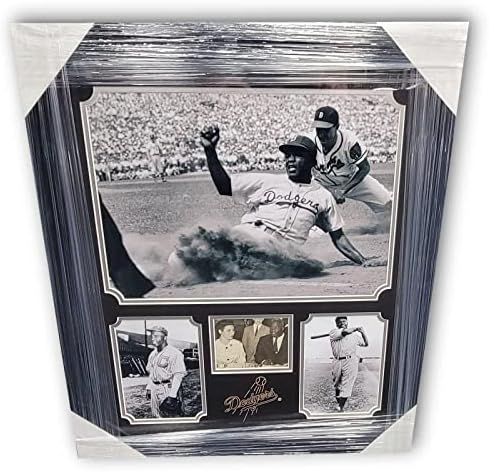 Jackie Robinson ručno potpisana autografska fotografija prilagođena uokvirena w/rachel jsa loa - Autographed MLB fotografije