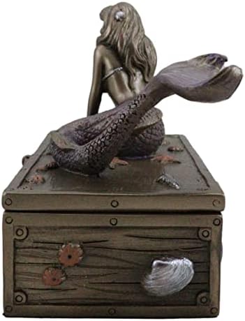 Ebros poklon brončana smola damsa sirena Ariel odmara se na zvijezde koraljima blaga dekorativna kutija nakita nakit figurica 5 l obalni