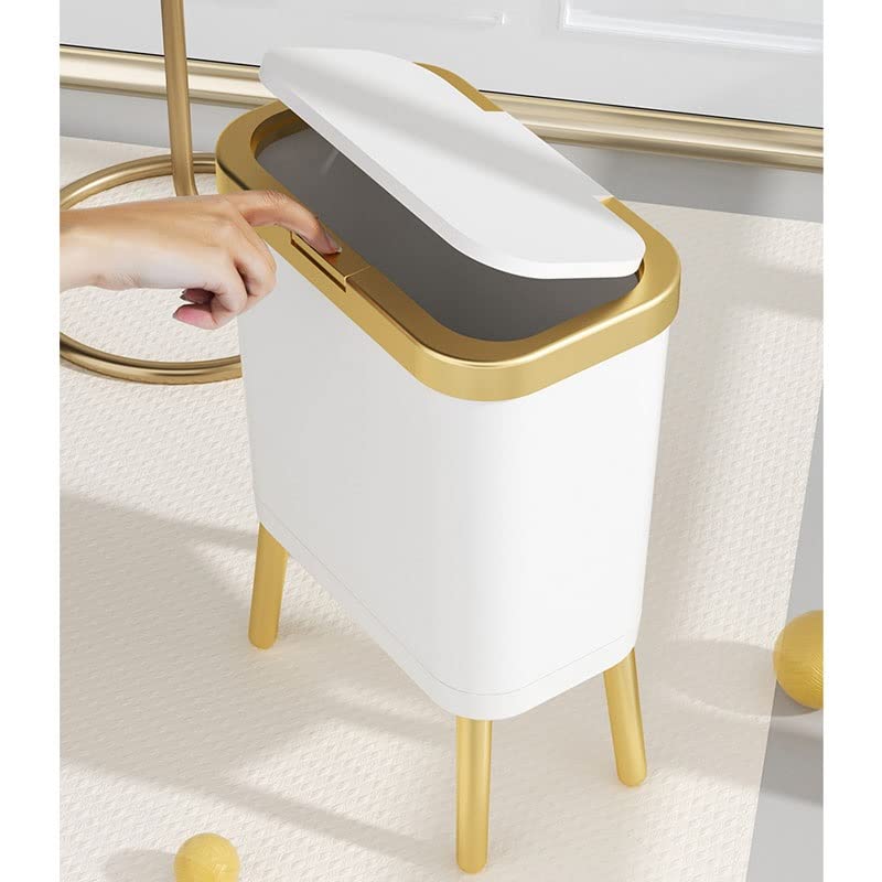 UXZDX Zlatna kanta za smeće za kuhinju kreativne limenke za smeće visokih stopala za kupaonicu