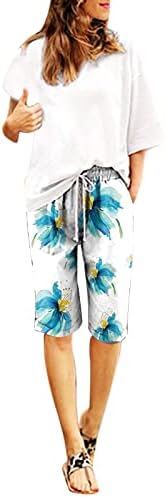 Bermudske kratke hlače za žene Ljeto povremene dužine koljena čista boja dres kratke hlače s džepovima labave udobne salon duge kratke