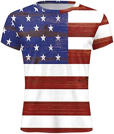 Ljetne velike i visoke košulje za muškarce, Muška ljetna modna majica s digitalnim tiskom za Dan neovisnosti, Muška duga