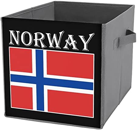 Norveška zastava Velike kubične kutije za odlaganje sklopiva platnena kutija za odlaganje ormar organizator polica