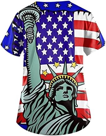 Majica za Dan neovisnosti, Gornji dijelovi pilinga Plus veličine za žene, košulje za 4. srpnja, bluze s izrezom u obliku slova u i