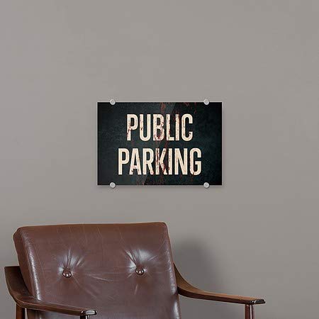 CGSIGNLAB | Javni parking -Ghost Starest hrđa Premium akrilni znak | 18 x12