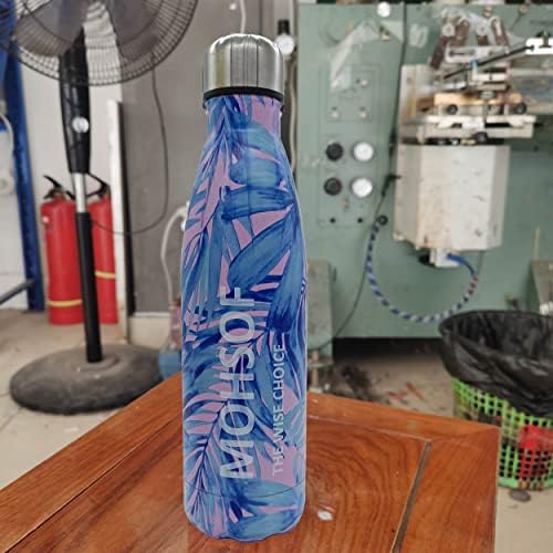 Mohsof Blue 500ml boce za vodu za višekratnu upotrebu od nehrđajućeg čelika | Dvostruki zid BPA Free Feask | Metal Sports Tumbler s