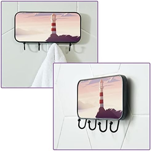 Ljepljivi kuke od nehrđajućeg čelika ručnika Zidne kuke zaglavljene u kupaonici ili kuhinjskom moru obalni svjetionik krajolik