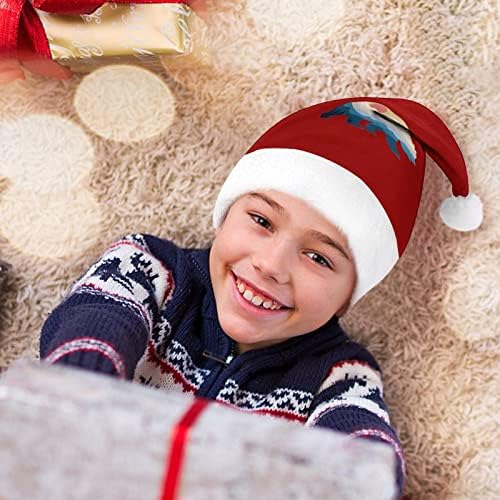 Plišani Božićni šešir number nestašni i slatki Šeširi Djeda Božićnjaka s plišanim obodom i udobnom podstavom Božićni ukras