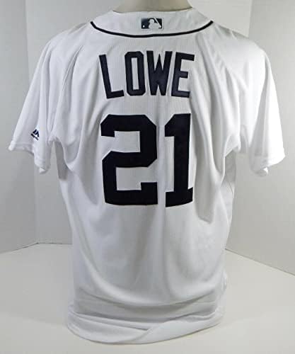 Detroit Tigers Mark Lowe 21 Igra izdana White Jersey 46 813 - Igra korištena MLB dresova