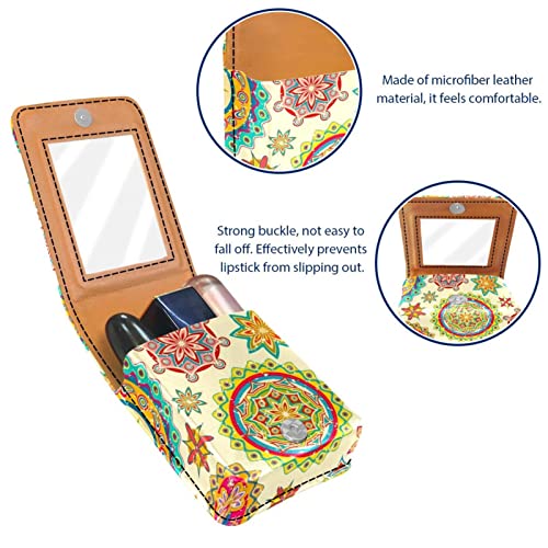 Prijenosna Kozmetička torbica za ogledalo za žene držač za ruž za usne organizator šminke šareni cvjetni uzorak